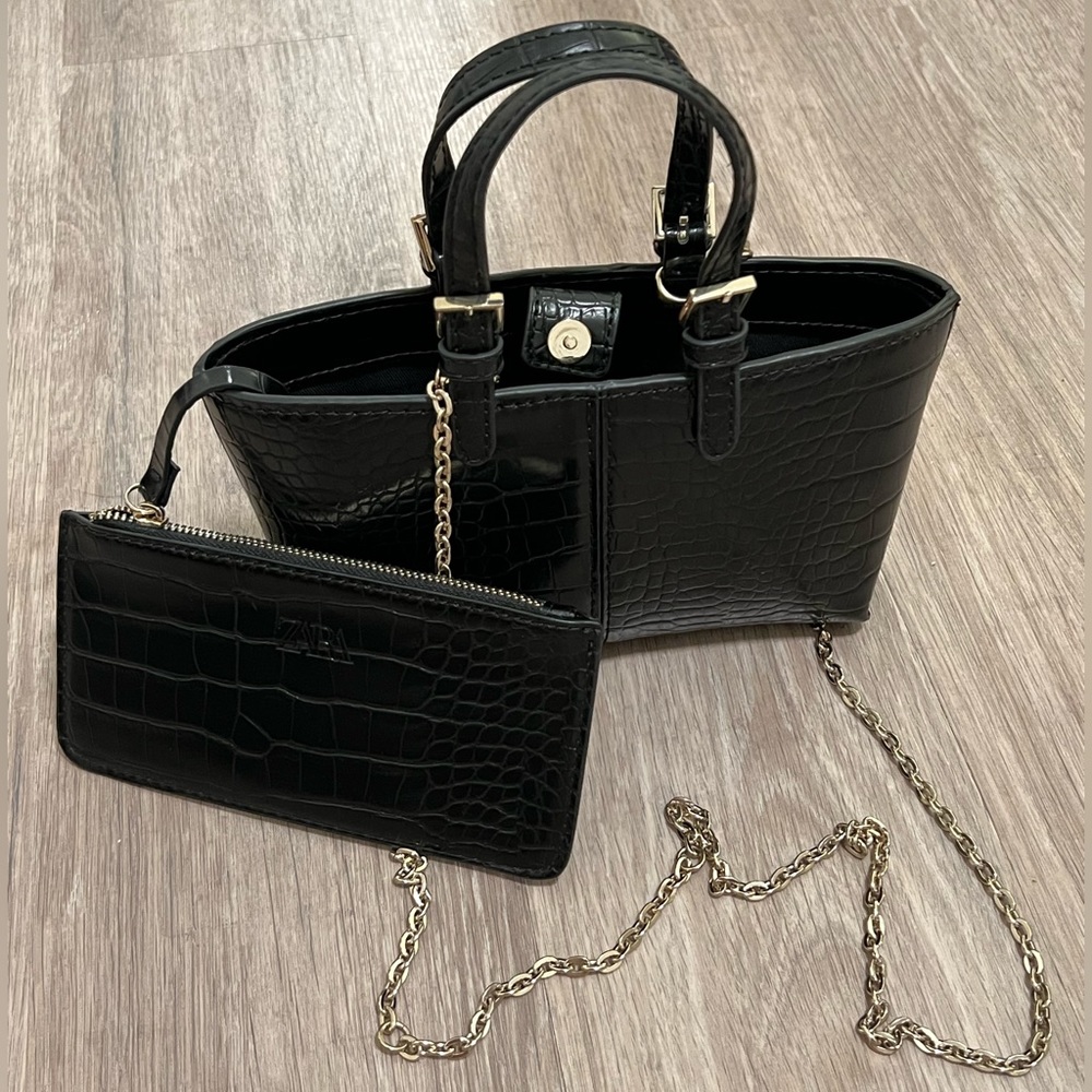 ZARA ANIMAL EMBOSSED MINI SHOPPER